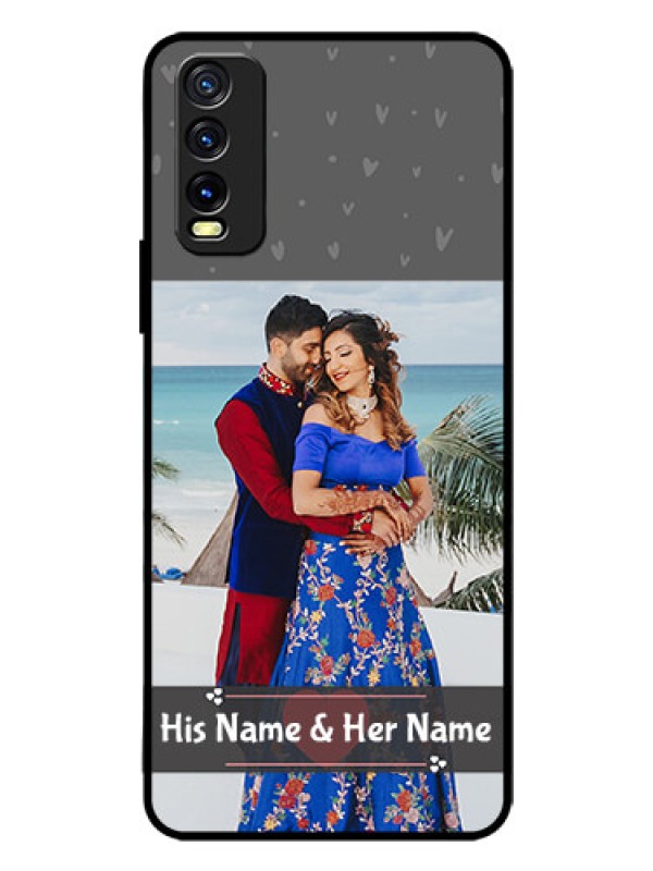 Custom Vivo Y20A Custom Glass Mobile Case  - Buy Love Design with Photo Online