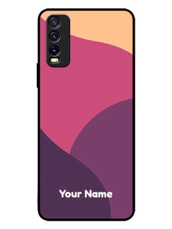 Custom Vivo Y20A Custom Glass Phone Case - Mixed Multi-colour abstract art Design