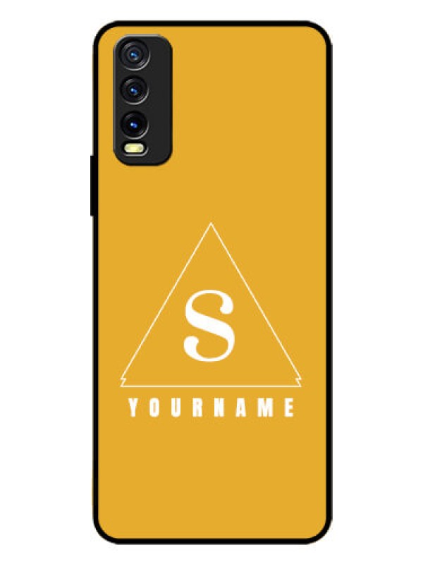 Custom Vivo Y20A Personalized Glass Phone Case - simple triangle Design