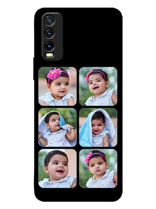 Custom Vivo Y20G Photo Printing on Glass Case  - Multiple Pictures Design