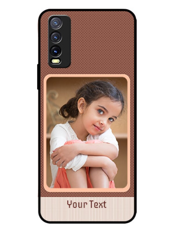 Custom Vivo Y20I Custom Glass Phone Case  - Simple Pic Upload Design