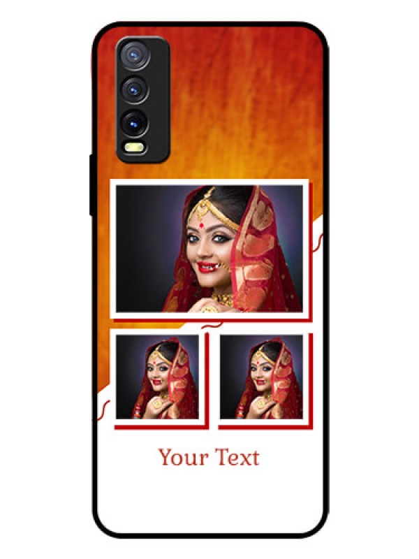 Custom Vivo Y20I Custom Glass Phone Case  - Wedding Memories Design  