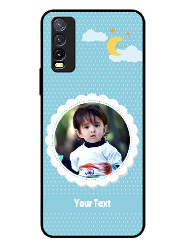 Custom Vivo Y20I Personalised Glass Phone Case  - Violet Pattern Design