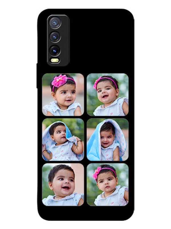 Custom Vivo Y20I Photo Printing on Glass Case  - Multiple Pictures Design