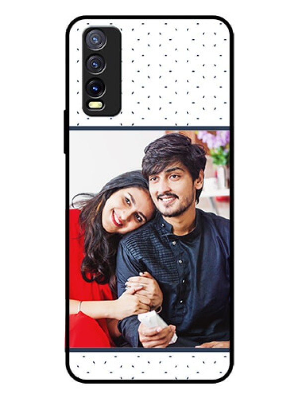 Custom Vivo Y20I Personalized Glass Phone Case  - Premium Dot Design