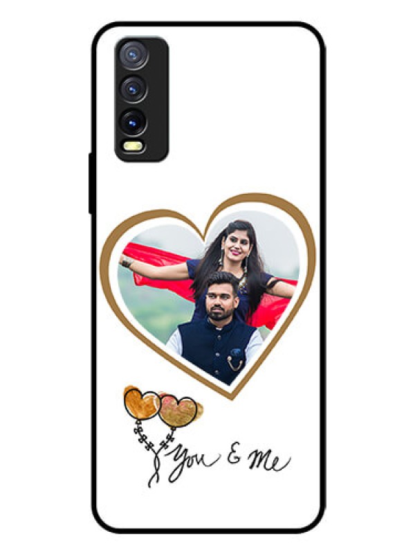 Custom Vivo Y20I Custom Glass Mobile Case  - You & Me Design