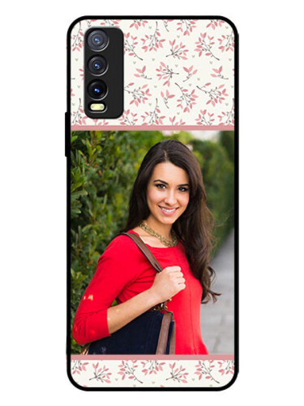 Custom Vivo Y20I Custom Glass Phone Case  - Premium Floral Design