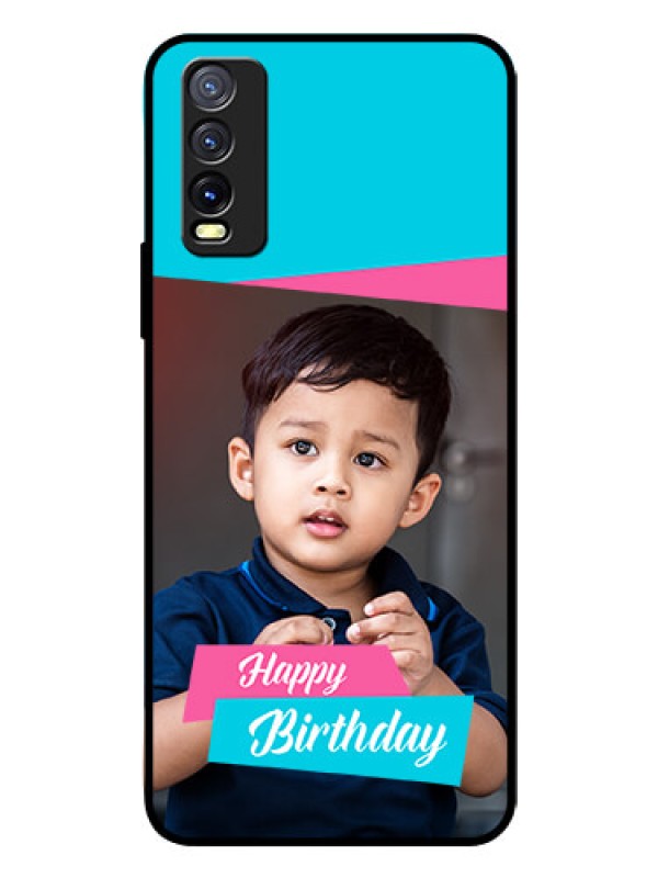Custom Vivo Y20I Personalized Glass Phone Case  - Image Holder with 2 Color Design