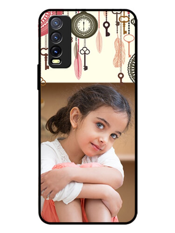 Custom Vivo Y20I Custom Glass Mobile Case  - Boho Style Design