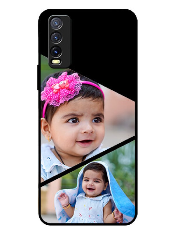 Custom Vivo Y20I Custom Glass Phone Case  - Semi Cut Design