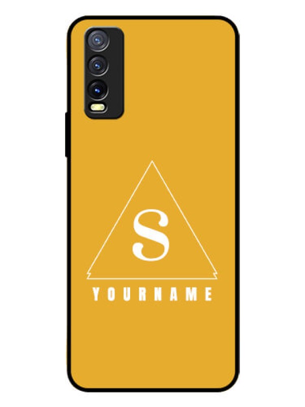 Custom Vivo Y20i Personalized Glass Phone Case - simple triangle Design