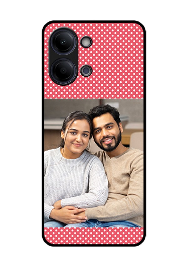 Vivo Y21 5G Custom Glass Phone Case - White Dotted Design