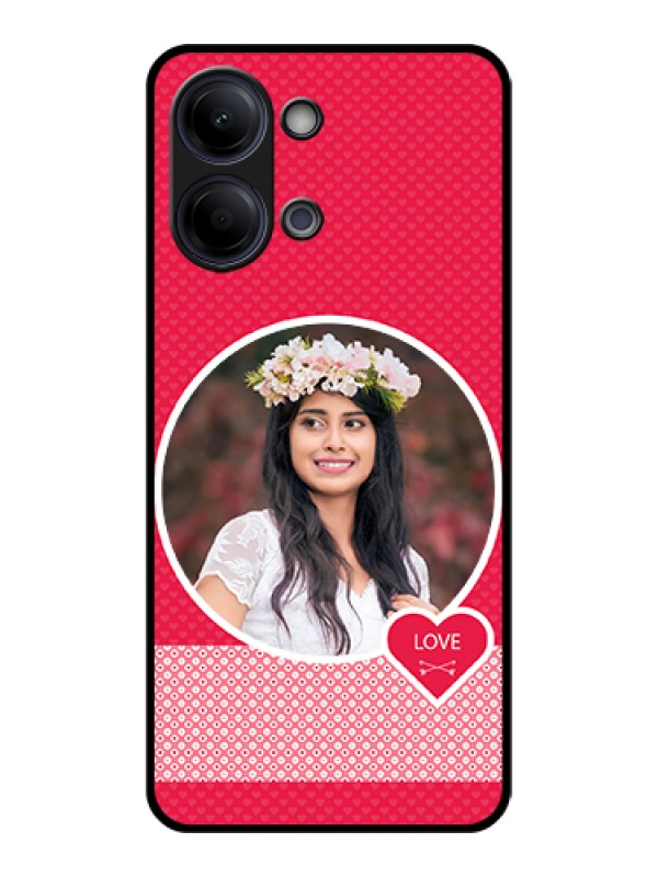 Custom Vivo Y21 5G Custom Glass Phone Case - Pink Color Pattern Design