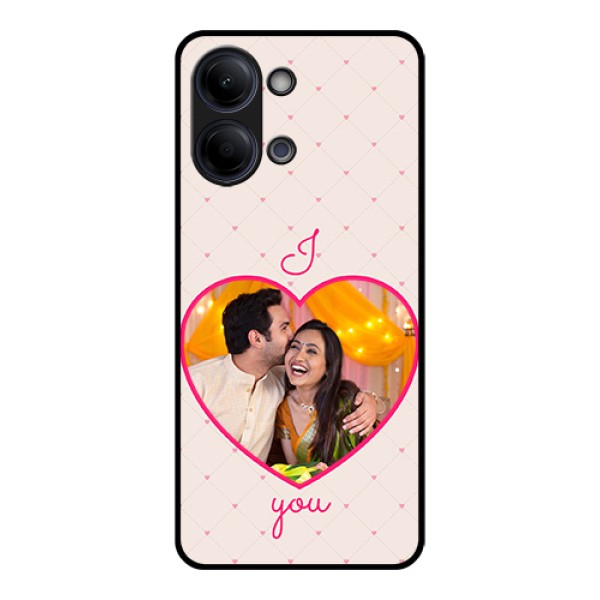 Vivo Y21 5G Custom Glass Phone Case - Heart Shape Design