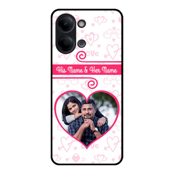 Vivo Y21 5G Custom Glass Phone Case - Heart Shape Love Design