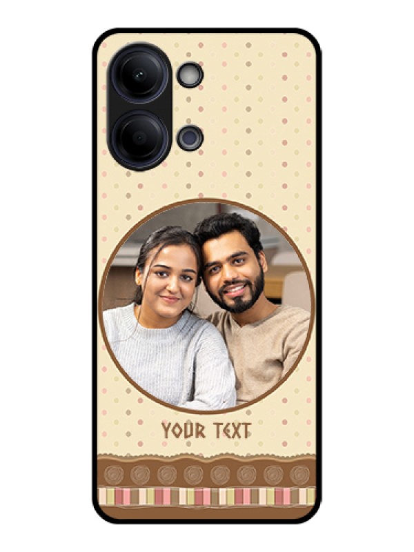 Custom Vivo Y21 5G Custom Glass Phone Case - Brown Dotted Mobile Case Design