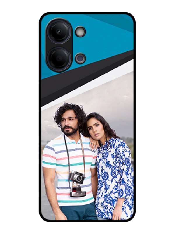 Custom Vivo Y21 5G Custom Glass Phone Case - Simple Pattern Photo Upload Design