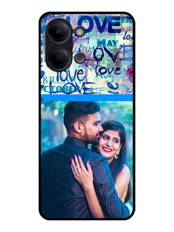Custom Vivo Y21 5G Custom Glass Phone Case - Colorful Love Design