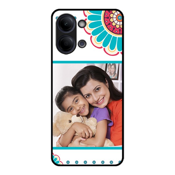 Vivo Y21 5G Custom Glass Phone Case - Flower Design