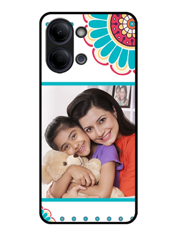 Custom Vivo Y21 5G Custom Glass Phone Case - Flower Design