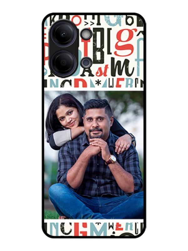Custom Vivo Y21 5G Custom Glass Phone Case - Alphabet Design
