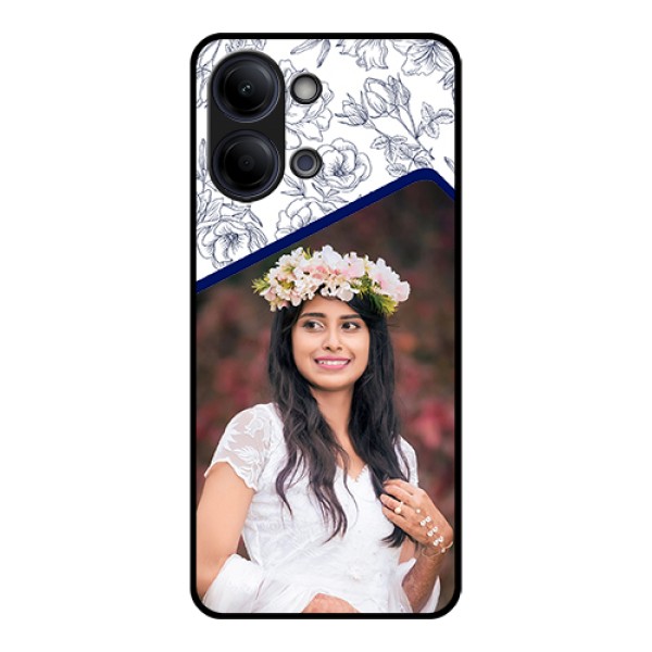 Vivo Y21 5G Custom Glass Phone Case - Classy Floral Design