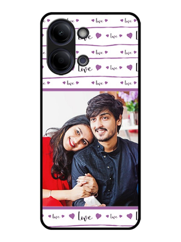Custom Vivo Y21 5G Custom Glass Phone Case - Couples Heart Design