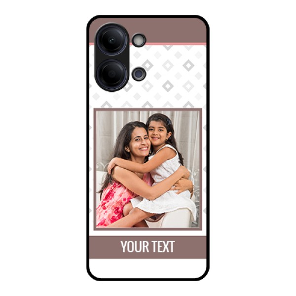 Vivo Y21 5G Custom Glass Phone Case - Simple Diamond Design