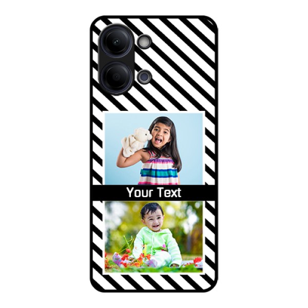Vivo Y21 5G Custom Glass Phone Case - Black And White Stripes Design Vivo Y21 5G Custom Glass Phone Case - Black And White Stripes Design