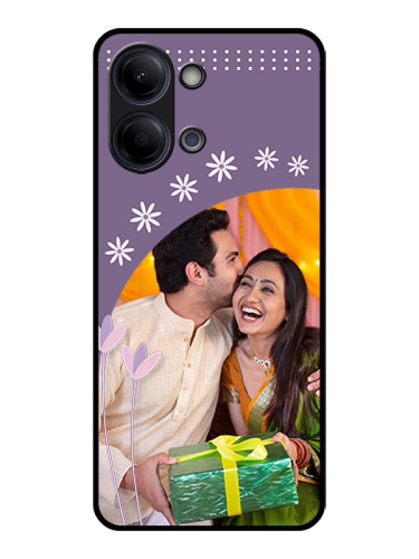 Custom Vivo Y21 5G Custom Glass Phone Case - Lavender Flowers Design
