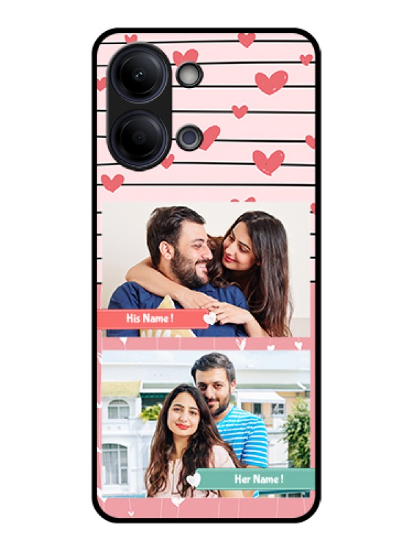Custom Vivo Y21 5G Custom Glass Phone Case - Photo With Heart Design