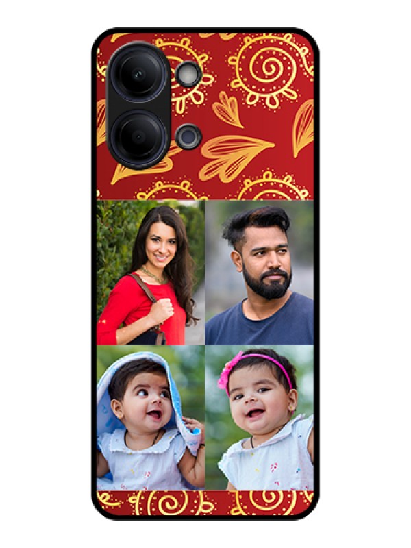 Custom Vivo Y21 5G Custom Glass Phone Case - 4 Image Traditional Design
