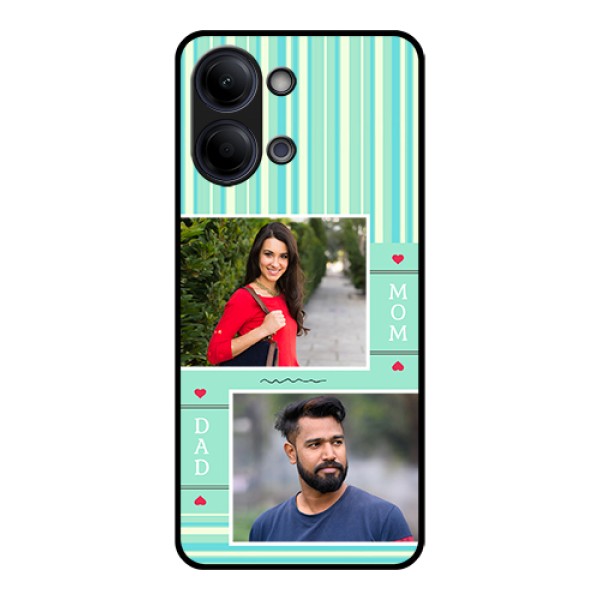 Vivo Y21 5G Custom Glass Phone Case - Mom & Dad Pic Design