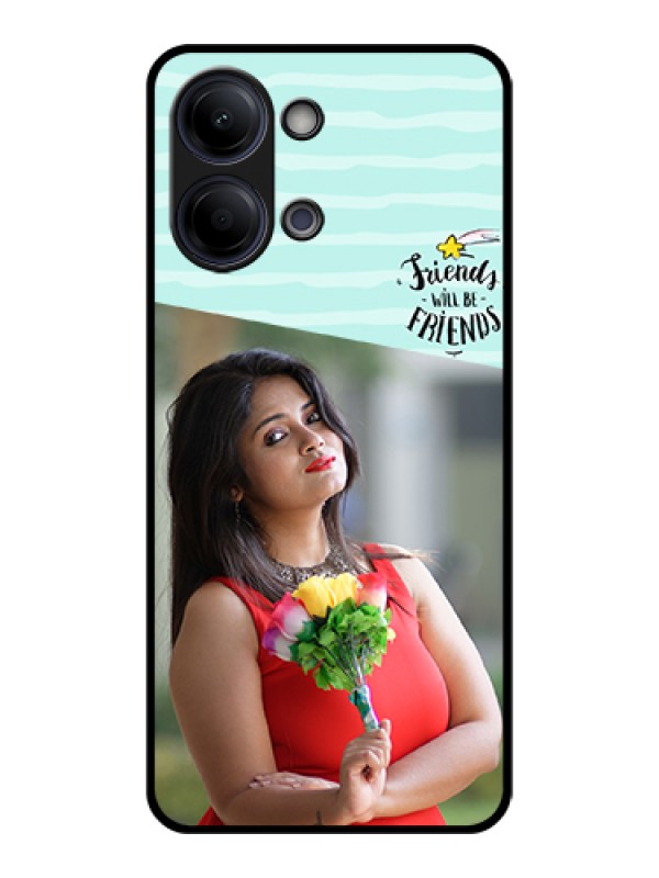 Custom Vivo Y21 5G Custom Glass Phone Case - Friends Picture Icon Design