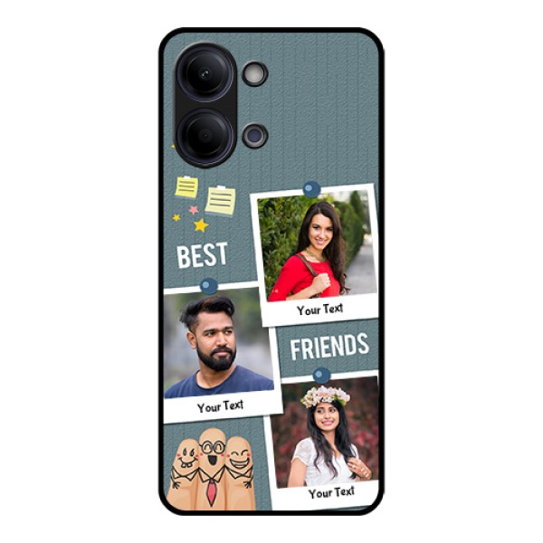 Vivo Y21 5G Custom Glass Phone Case - Sticky Frames And Friendship Design Vivo Y21 5G Custom Glass Phone Case - Sticky Frames And Friendship Design