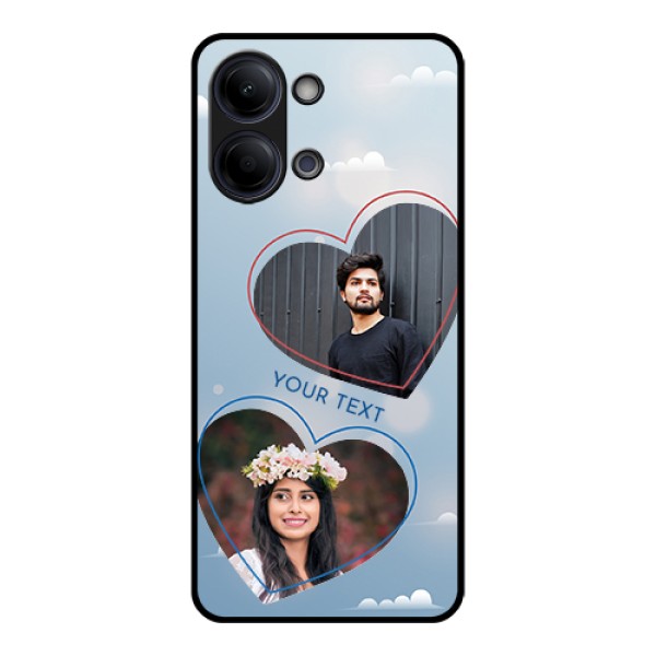 Vivo Y21 5G Custom Glass Phone Case - Blue Color Couple Design