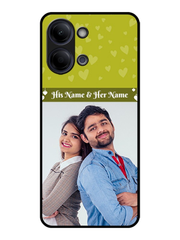 Custom Vivo Y21 5G Custom Glass Phone Case - You & Me Heart Design