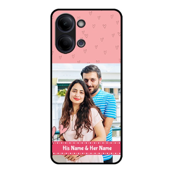Vivo Y21 5G Custom Glass Phone Case - Love Design Peach Color Vivo Y21 5G Custom Glass Phone Case - Love Design Peach Color