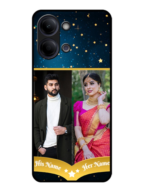 Custom Vivo Y21 5G Custom Glass Phone Case - Galaxy Stars Backdrop Design