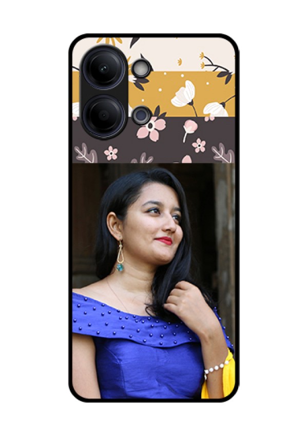 Vivo Y21 5G Custom Glass Phone Case - Stylish Floral Design