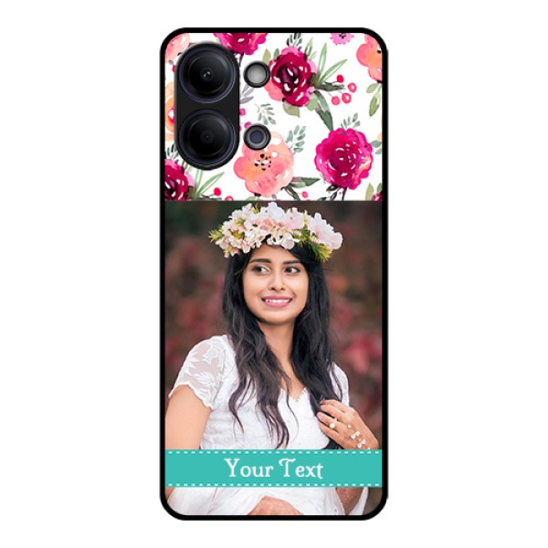 Vivo Y21 5G Custom Glass Phone Case - Water Colors Floral Design