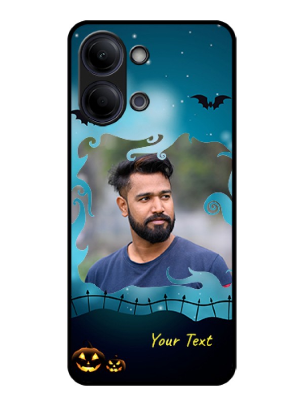 Custom Vivo Y21 5G Custom Glass Phone Case - Halloween Frame Design