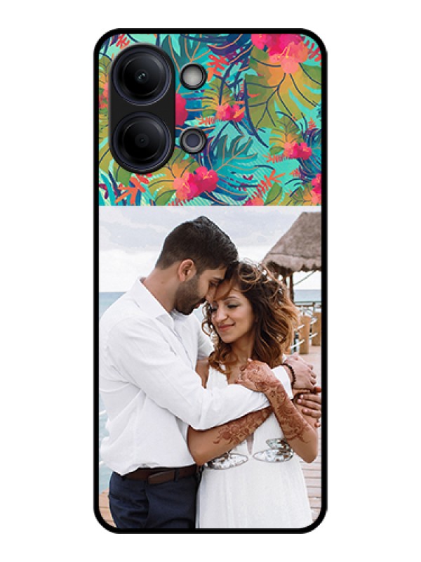 Custom Vivo Y21 5G Custom Glass Phone Case - Watercolor Floral Design