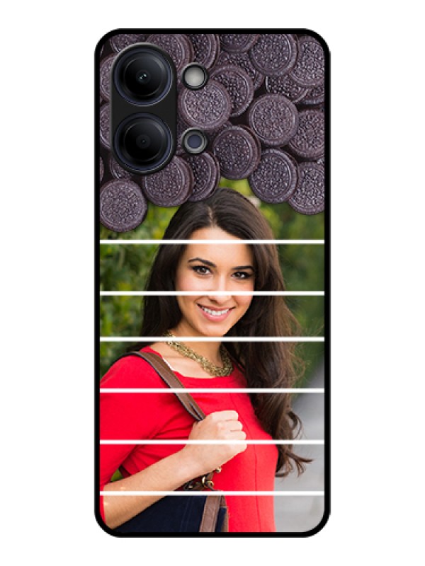 Custom Vivo Y21 5G Custom Glass Phone Case - With Oreo Biscuit Design