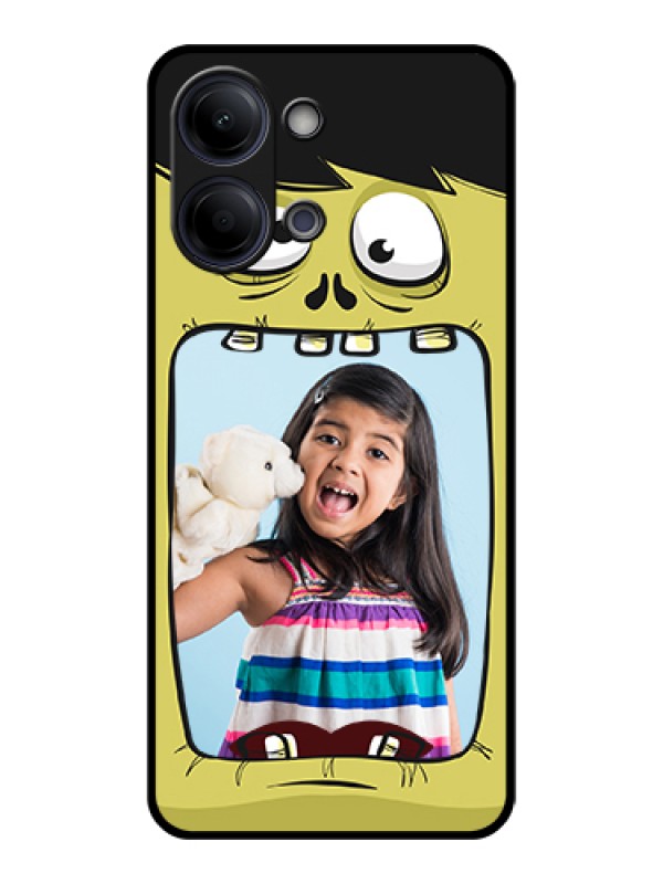 Custom Vivo Y21 5G Custom Glass Phone Case - Cartoon Monster Back Case Design