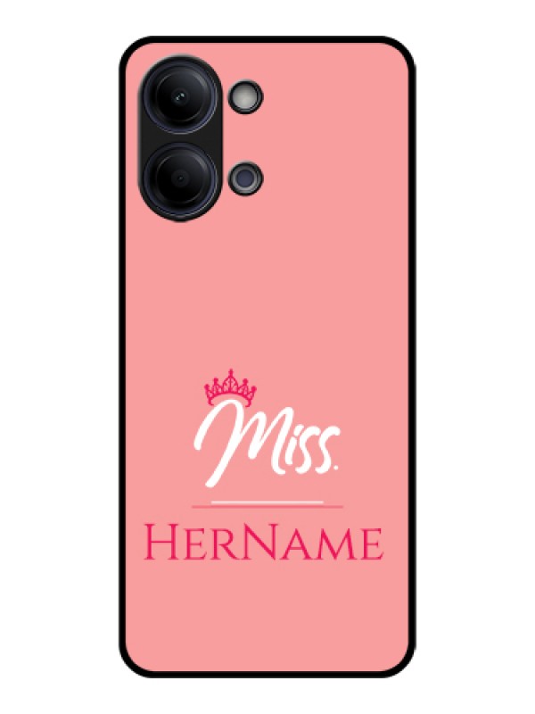 Custom Vivo Y21 5G Custom Glass Phone Case - Mrs With Name Design
