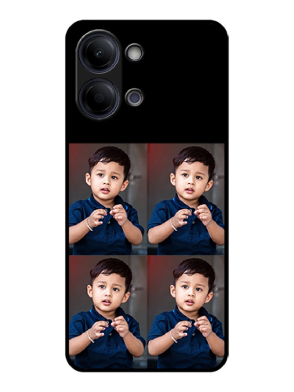 Custom Vivo Y21 5G Custom Glass Phone Case - 4 Image Holder Design