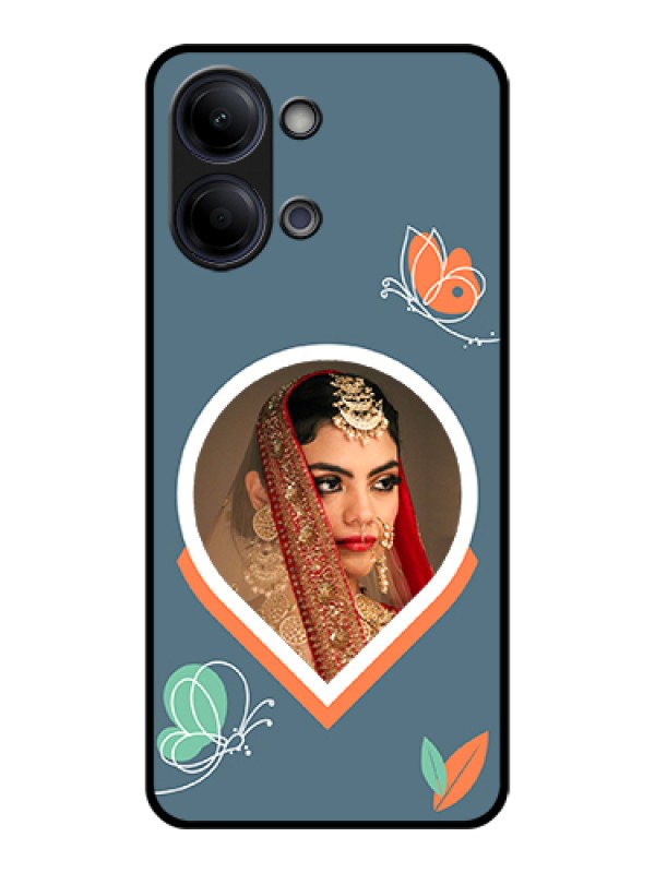 Custom Vivo Y21 5G Custom Glass Phone Case - Droplet Butterflies Design