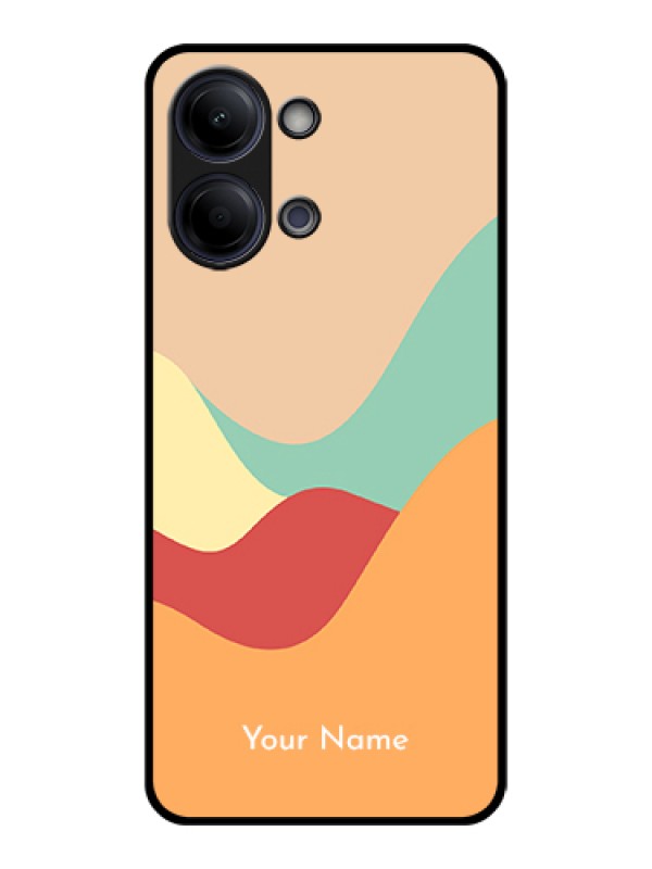Custom Vivo Y21 5G Custom Glass Phone Case - Ocean Waves Multi - Colour Design