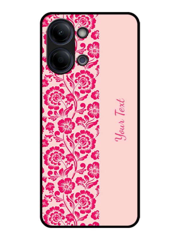 Custom Vivo Y21 5G Custom Glass Phone Case - Attractive Floral Pattern Design